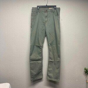 Wrangler Straight Fit Pant Mens 34X34 green Workwear Hiking Outdoors